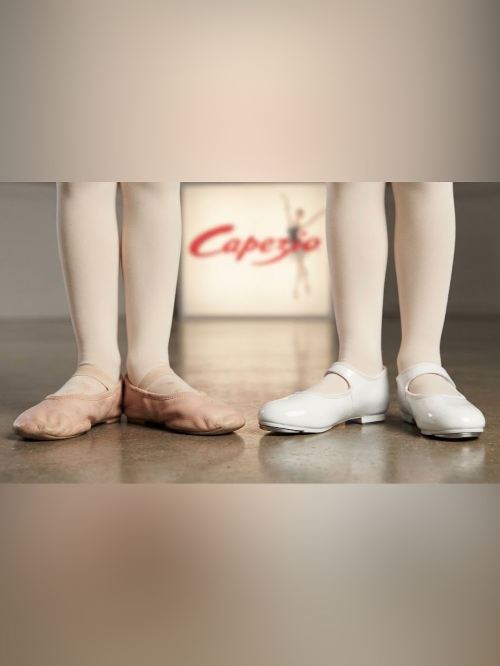Authentic Capezio tap dance shoes sz 12.5 leather ballet shoes sz 1